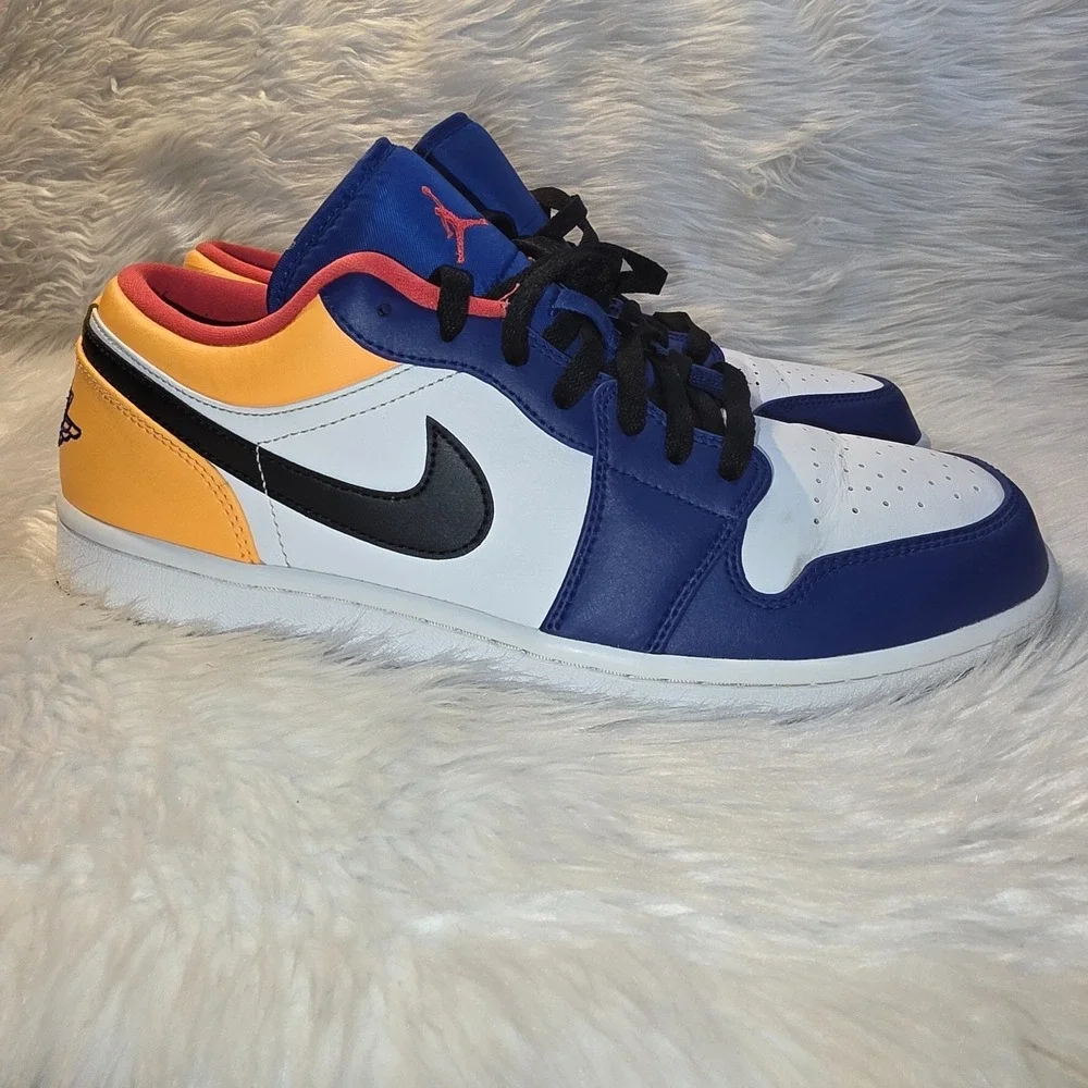 Size 11 - Air Jordan 1 Low White Deep Royal Blue